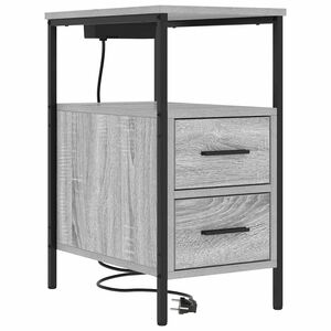 vidaXL Cabinet de chevet Gris Sonoma 30 x 48 x 61 cm Bois d'ing&eacute;nierie