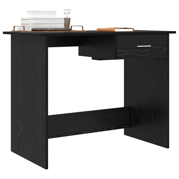 vidaXL Bureau Chêne noir 100 x 50 x 76 cm Bois d'ingénierie