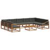 vidaXL Ensemble de canap&eacute;s d'ext&eacute;rieur 10 pcs Naturel et Anthracite