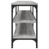 vidaXL Meuble TV sonoma gris 180x30x50 cm bois d'ing&eacute;nierie et m&eacute;tal