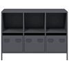 vidaXL Buffet anthracite 101,5x39x73,5 cm acier lamin&eacute; &agrave; froid