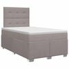 vidaXL Lit boxspring avec matelas Taupe 120 x 200 cm Tissu