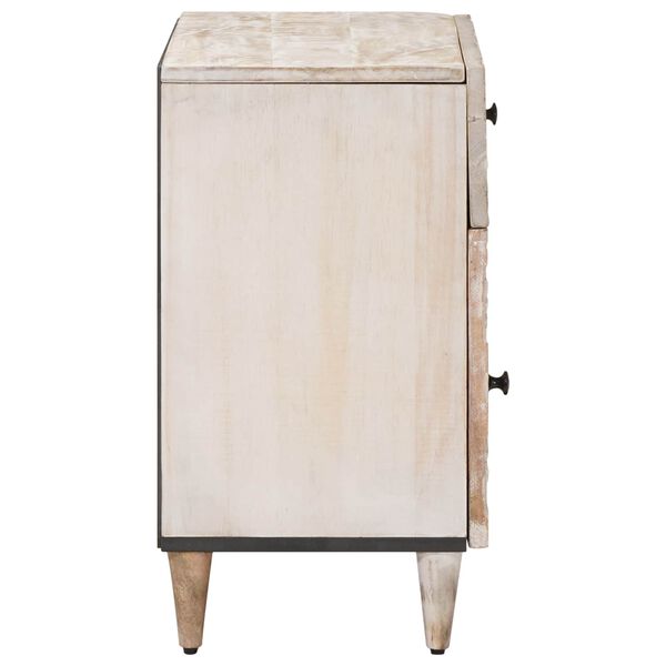 vidaXL Armoire de lit Blanc 50 x 33 x 60 cm Bois de mangue massif