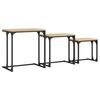vidaXL Tables basses gigognes 3 pcs ch&ecirc;ne sonoma bois d'ing&eacute;nierie