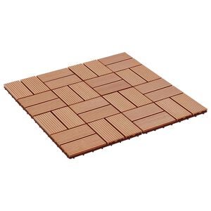 vidaXL Carreau de terrasse 22 pc Teck 30 x 30 cm WPC