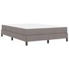 vidaXL Lit &agrave; ressorts avec matelas Taupe 160 x 200 cm tissu