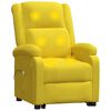 vidaXL Fauteuil de massage Jaune clair Tissu