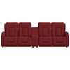 vidaXL Fauteuil de massage inclinable 4 places porte-gobelets bordeaux