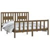 vidaXL Cadre de lit sans matelas marron bois massif