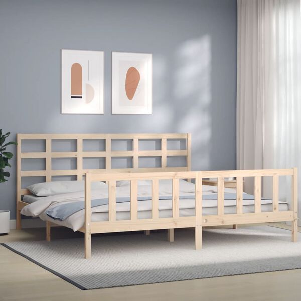 vidaXL Cadre de lit sans matelas bois de pin massif