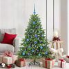 vidaXL Sapin de No&euml;l artificiel avec 150 LED Vert 150 cm PE et PVC