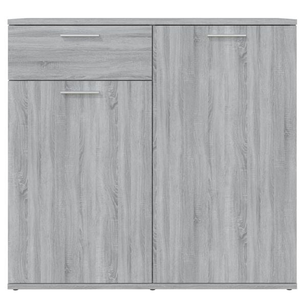 vidaXL Buffet Sonoma gris 80x36x75 cm Bois d'ingénierie