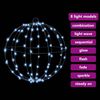 vidaXL Boule avec 192 LED 2 pcs Blanc froid 30 cm Métal