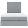 vidaXL Cadre de lit ottoman et matelas gris clair 120x200 cm tissu