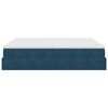 VidaXL Cadre de lit ottoman avec matelas bleu fonc&eacute; 160x200 cm velours