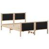 vidaXL Cadre de lit avec t&ecirc;te de lit Noir 160 x 200 cm tissu