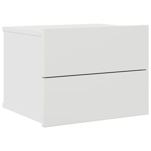 vidaXL Table de chevet Blanc 40x30x30 cm Bois d'ing&eacute;nierie