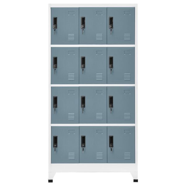 vidaXL Armoire à casiers Gris clair et gris foncé 90x45x180 cm Acier