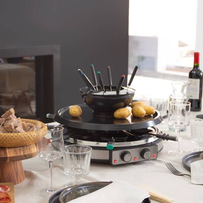Livoo Ensemble de raclette grill et fondue 3 en 1 8-personnes 1900 W