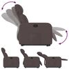 vidaXL Fauteuil inclinable marron fonc&eacute; tissu