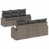 vidaXL Ensemble de canap&eacute; de jardin 7 pc 6-Nombre de places Gris