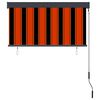 vidaXL Store roulant d'ext&eacute;rieur 120x250 cm Orange et marron