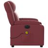 vidaXL Fauteuil de massage inclinable &eacute;lectrique rouge bordeaux