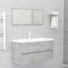 vidaXL Meubles de salle de bain gris b&eacute;ton bois d'ing&eacute;nierie