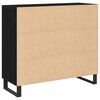 vidaXL Buffet Ch&ecirc;ne noir 90 x 34 x 80 cm Bois d'ing&eacute;nierie
