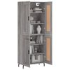 vidaXL Buffet haut Sonoma gris 69,5x34x180 cm Bois d'ing&eacute;nierie