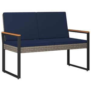 vidaXL Banc ext&eacute;rieur 2 -Seater 107 x 61 x 80 cm polyrotin