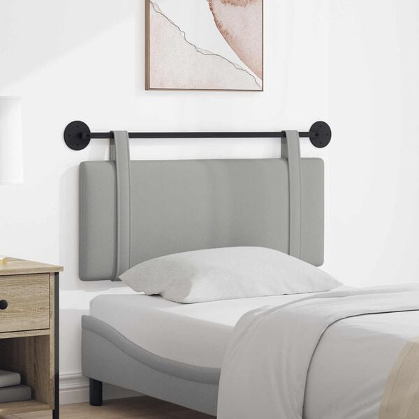 vidaXL T&ecirc;te de lit suspendue Uni Gris nuage 110 x 55 x 5 cm tissu