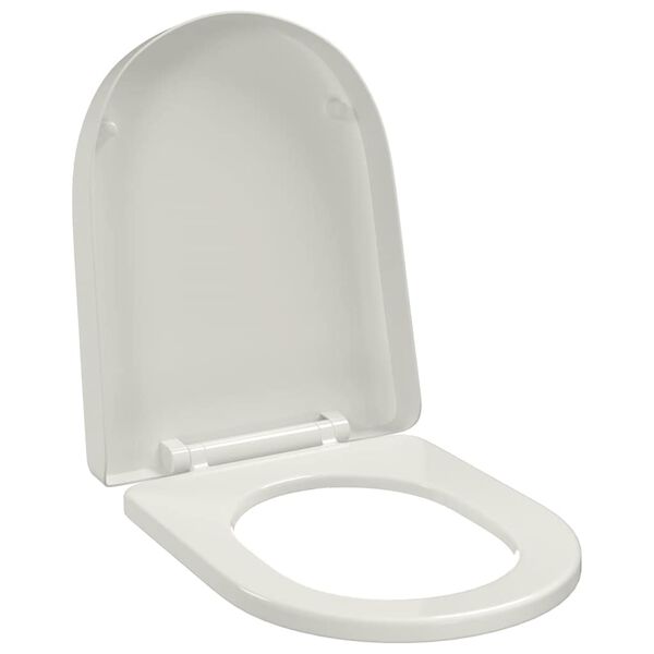 vidaXL Abattant WC à fermeture en douceur Blanc Carré