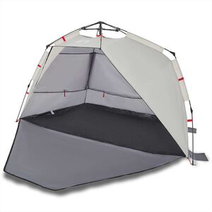 vidaXL Tente de plage 3 personnes gris lib&eacute;ration rapide imperm&eacute;able