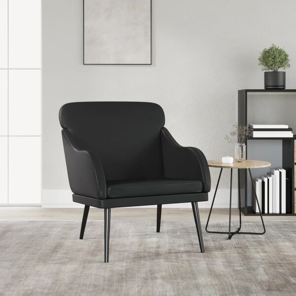 vidaXL Fauteuil Noir 63x76x80 cm Similicuir