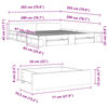 vidaXL Cadre de lit avec tiroirs sans matelas ch&ecirc;ne marron 200x200 cm