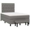 vidaXL Sommier &agrave; lattes de lit avec matelas Gris fonc&eacute; 120x200cm Tissu