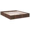 vidaXL Cadre de lit sans matelas ch&ecirc;ne marron 200x200 cm