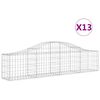 vidaXL Paniers &agrave; gabions arqu&eacute;s 13 pcs 200x30x40/60 cm Fer galvanis&eacute;