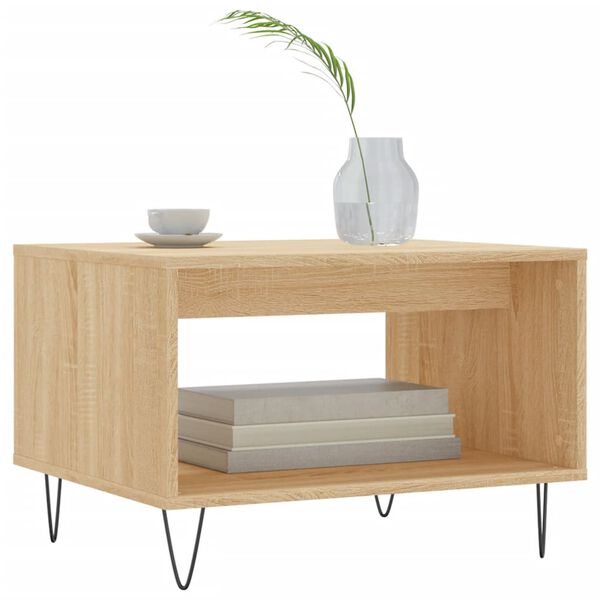 vidaXL Table basse chêne sonoma 60x50x40 cm bois d'ingénierie