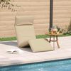 vidaXL Chaise longue pliante beige 175x54x8,5 cm tissu oxford