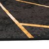 vidaXL Tapis lavable noir et dor&eacute; 80x150 cm