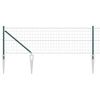 vidaXL Cl&ocirc;ture avec poteau Vert 0,6 x 25 m Acier et PVC