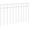 vidaXL Panneau de cl&ocirc;ture de jardin 24 pcs Acier galvanis&eacute; Argent&eacute;