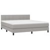 vidaXL Sommier &agrave; lattes de lit avec matelas Gris clair 180x200cm Tissu