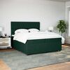 vidaXL Sommier &agrave; lattes de lit et matelas Vert fonc&eacute; 200x200cm Velours