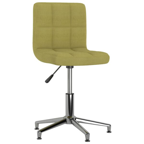 vidaXL Chaise pivotante de salle &agrave; manger Vert Tissu