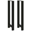 vidaXL Pieds de table de bar Noir 2 pi&egrave;ces 50 x (110-111) cm Acier