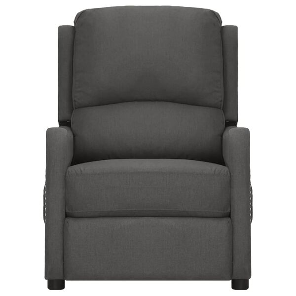 vidaXL Fauteuil de massage Gris fonc&eacute; Tissu