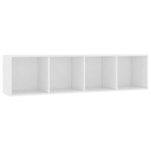 vidaXL Biblioth&egrave;que/Meuble TV Blanc 143x30x36 cm